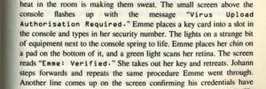 Excerpt from Equilateral by Robert A Wood showing a character style being used